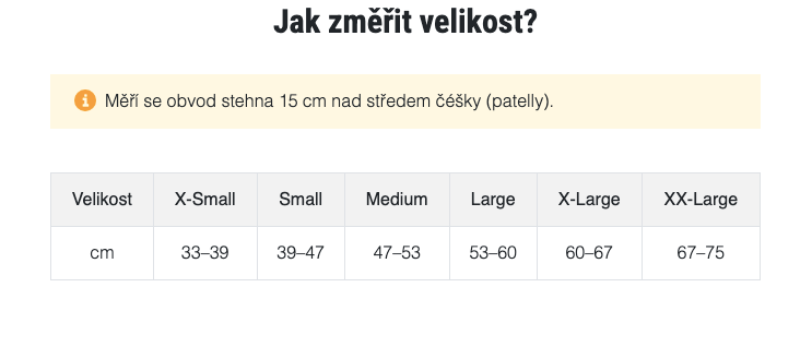 Ortéza kolenní DRYTEX LATERAL “J“ - Levá—Velikost XS