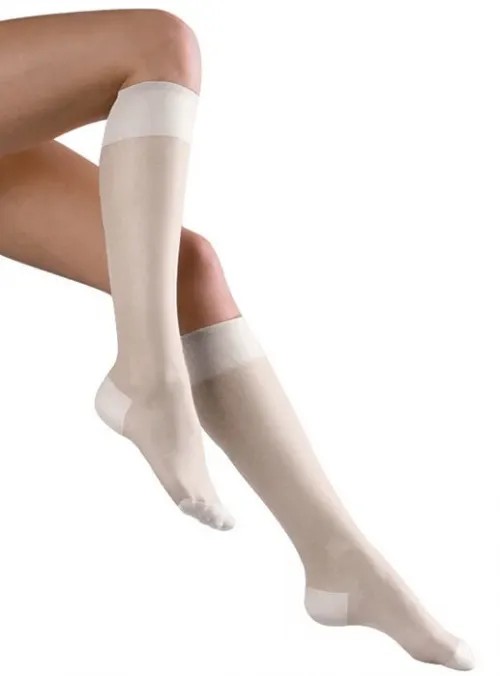 Lýtkové punčochy Avicenum PHLEBO 70 TRAVEL—Velikost 2, barva bílá, se špicí