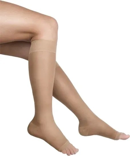 Lýtkové punčochy Avicenum PHLEBO 360 FINE II.KT—Velikost 5, barva natura, délka dlouhá, bez špice