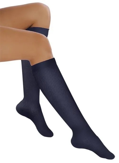 Lýtkové punčochy Avicenum PHLEBO 310 TRAVEL—Velikost 4, barva modrá, se špicí