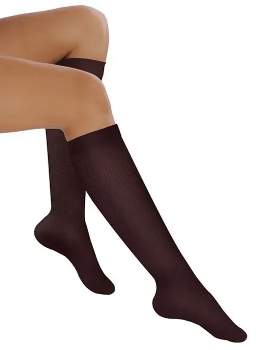 Lýtkové punčochy Avicenum PHLEBO 310 TRAVEL—Velikost 4, barva čokoláda, se špicí