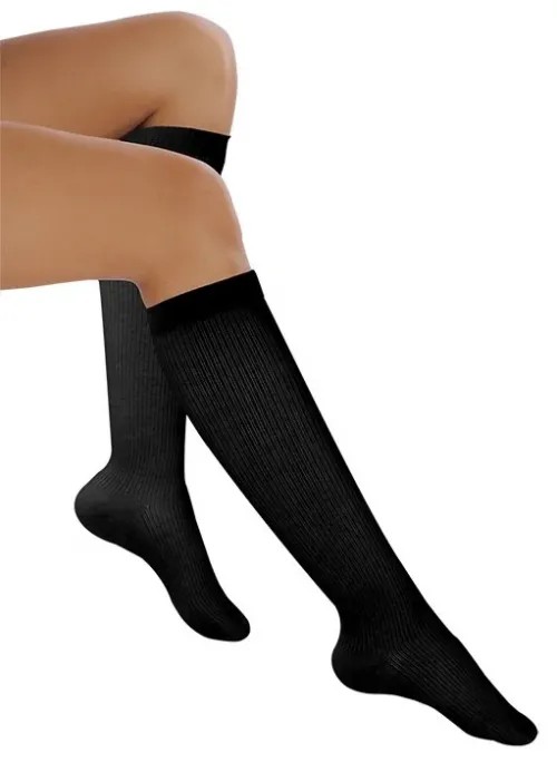 Lýtkové punčochy Avicenum PHLEBO 310 TRAVEL—Velikost 2, barva černá, se špicí