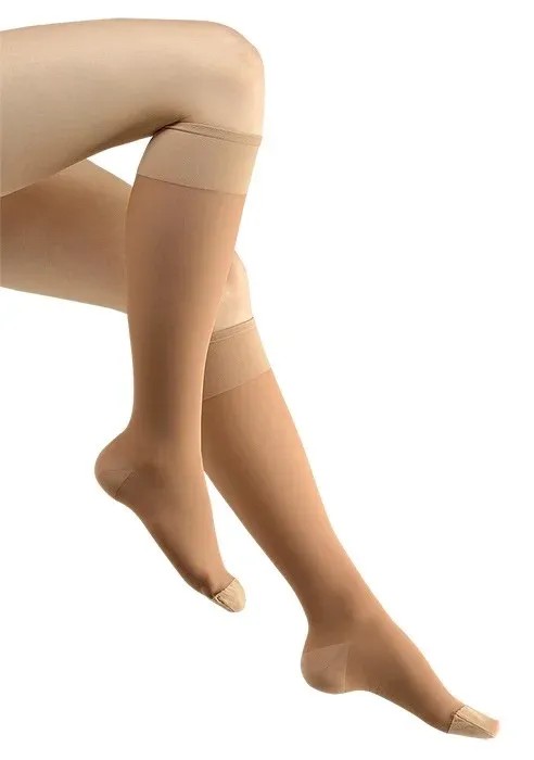 Lýtkové punčochy SILNÉ Avicenum PHLEBO 140—Velikost 2, barva béžová, délka normal, se špicí