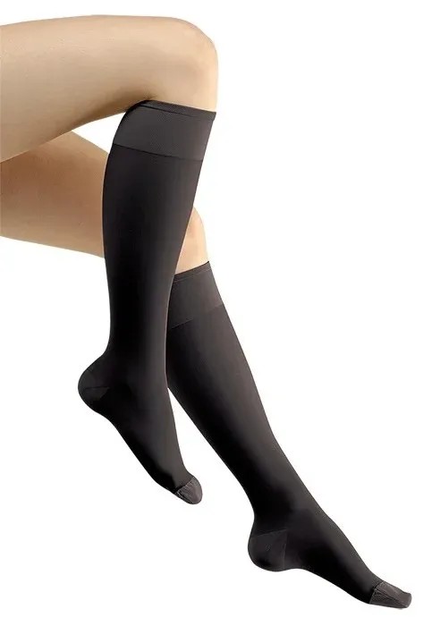 Lýtkové punčochy SILNÉ Avicenum PHLEBO 140 I.KT—Velikost 2, barva černá, délka normal, se špicí