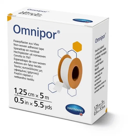 Omnipor cívková náplast z netkaného textilu—1,25 cm x 5 m, 1ks