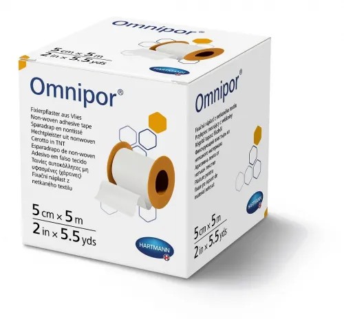 Omnipor cívková náplast z netkaného textilu—5 cm x 5 m, 1ks