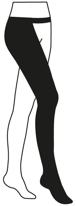 Stehenní punčocha s upínáním Avicenum PHLEBO 360—Velikost 4, barva natura, délka dlouhá, se špicí, LEVÁ