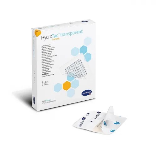 Krytí s hydrogelem HydroTac Transparent Comfort —10 ks, 8 x 8 cm