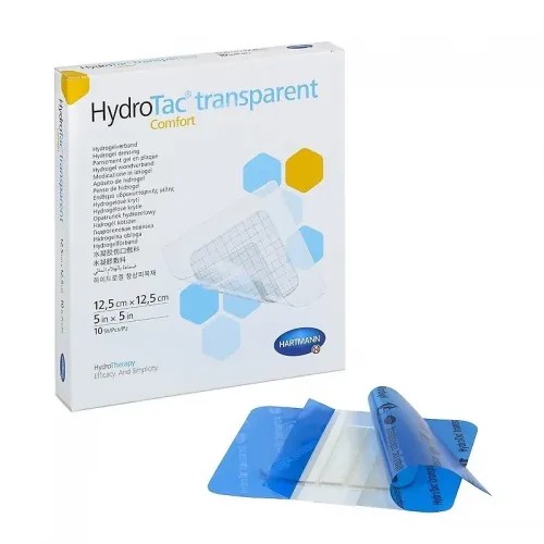 Krytí s hydrogelem HydroTac Transparent Comfort —10 ks, 12,5 x 12,5 cm