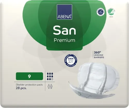 Abena San PREMIUM 9—Absorpční pleny, savost 2400ml, 28ks