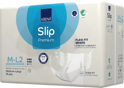 Abena Slip FLEXI FIT PREMIUM M-L2—Absorpční kalhotky, boky 70-120 cm, savost 2400ml, 25ks