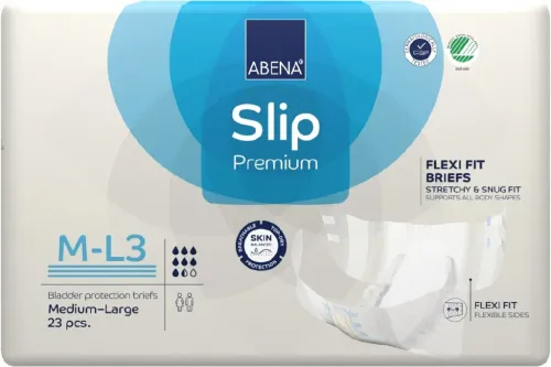Abena Slip FLEXI FIT PREMIUM M-L3—Absorpční kalhotky, boky 70-120 cm, savost 3000ml, 23ks