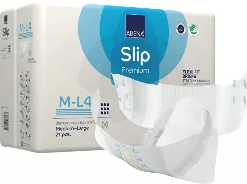 Abena Slip FLEXI FIT PREMIUM M-L4—Absorpční kalhotky, boky 70-120 cm, savost 3400ml, 21ks