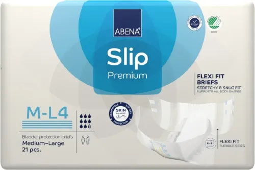 Abena Slip FLEXI FIT PREMIUM M-L4—Absorpční kalhotky, boky 70-120 cm, savost 3400ml, 21ks
