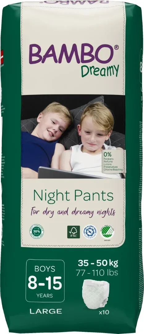 Bambo Dreamy Nights PANTS 8-15 BOY, 35-50 kg—8-15 let, 35-50 kg, pro chlapce, 10ks