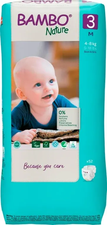 Bambo Nature 3 - Tall 4-8 kg—Dvojité balení, 52ks