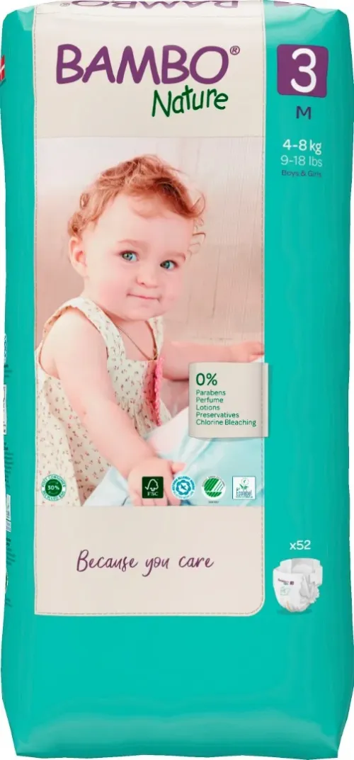 Bambo Nature 3 - Tall 4-8 kg—Dvojité balení, 52ks