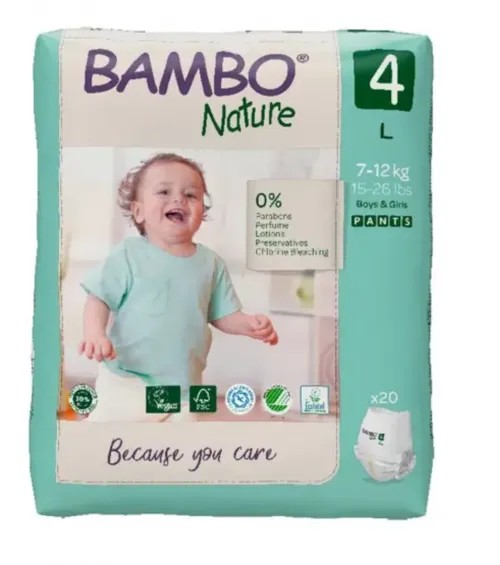 Bambo Nature PANTS 4, 7-12 kg—20ks