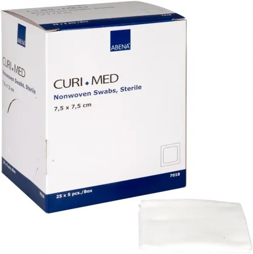 Kompresy z netkané textilie, sterilní—7,5 x 7,5 cm, 125 ks/bal