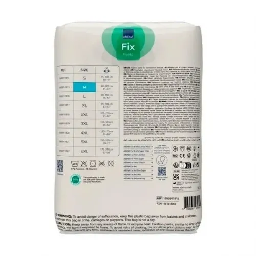 Abena FIX PANTS SUPER M—Fixační zesílené kalhotky s nohavičkami, boky 80-120 cm, 3ks