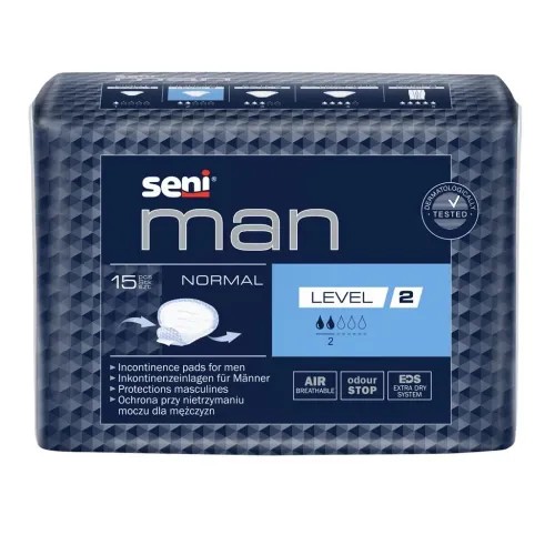 SENI Man Normal LEVEL 2—Vložky absorpční pro muže 15 ks