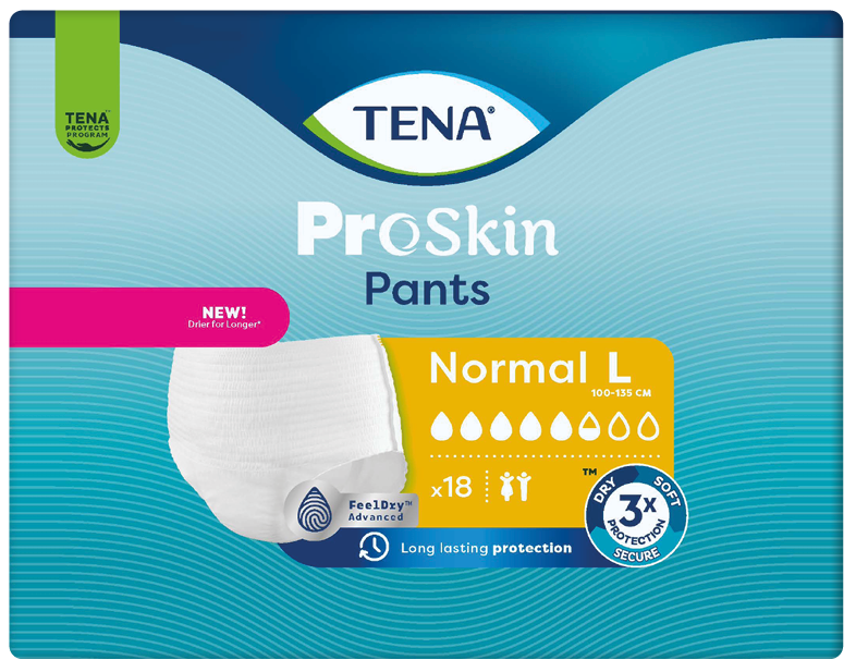 TENA Pants Normal L—Kalhotky absorpční natahovací 18ks