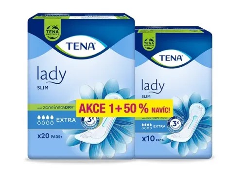 TENA Lady Slim Extra 1+50% NAVÍC—30ks