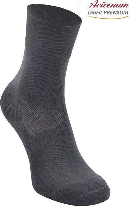 Zateplené bavlněné ponožky Avicenum DiaFit PREMIUM—Velikost 36-39, barva anthracit