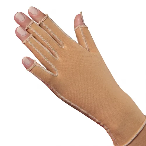Rukavice kompresivní standardní Cicatrex Skin 3448—Velikost 5, barva černá, otevřené prsty