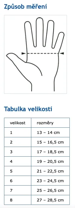 Rukavice kompresivní standardní Cicatrex Skin 3448—Velikost 6, délka krátká, barva černá, otevřené prsty