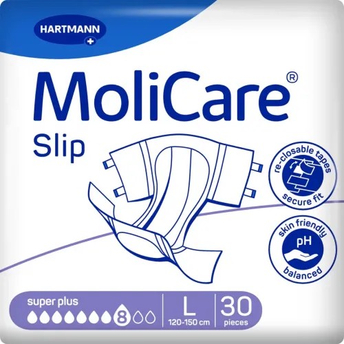 MoliCare Slip 8 kapek L—Zalepovací kalhotky, boky 120-150cm, savost 3020ml, 30ks