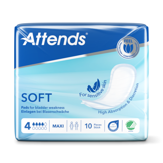 Attends Soft MAXI 4—Anatomicky tvarované pleny 10ks