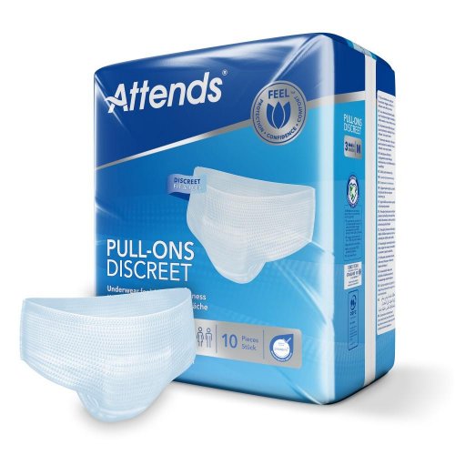 Attends Pull-Ons Discreet 3 M—Kalhotky natahovací absorpční 10 ks