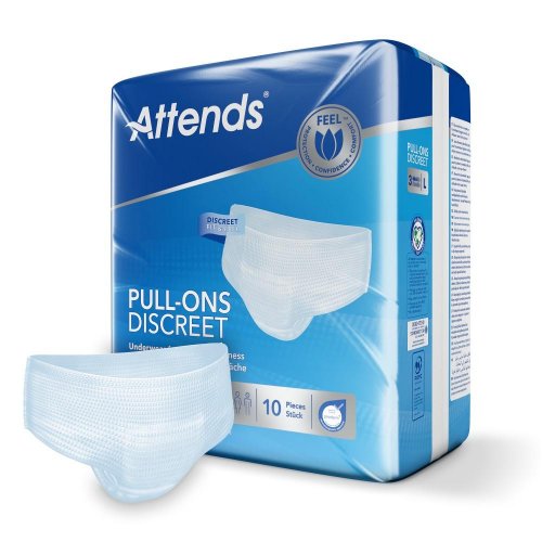 Attends Pull-Ons Discreet 3 L—Kalhotky natahovací absorpční 10 ks