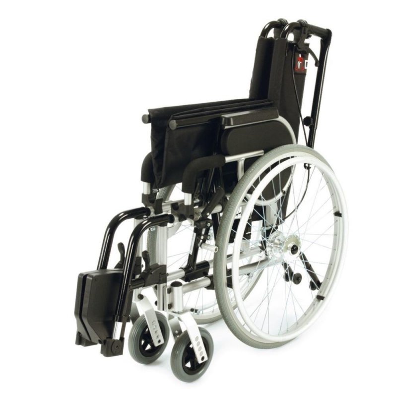 Invalidní vozík odlehčený PRIMEO PLUS—S brzdami pro doprovod, šířka sedu 39cm