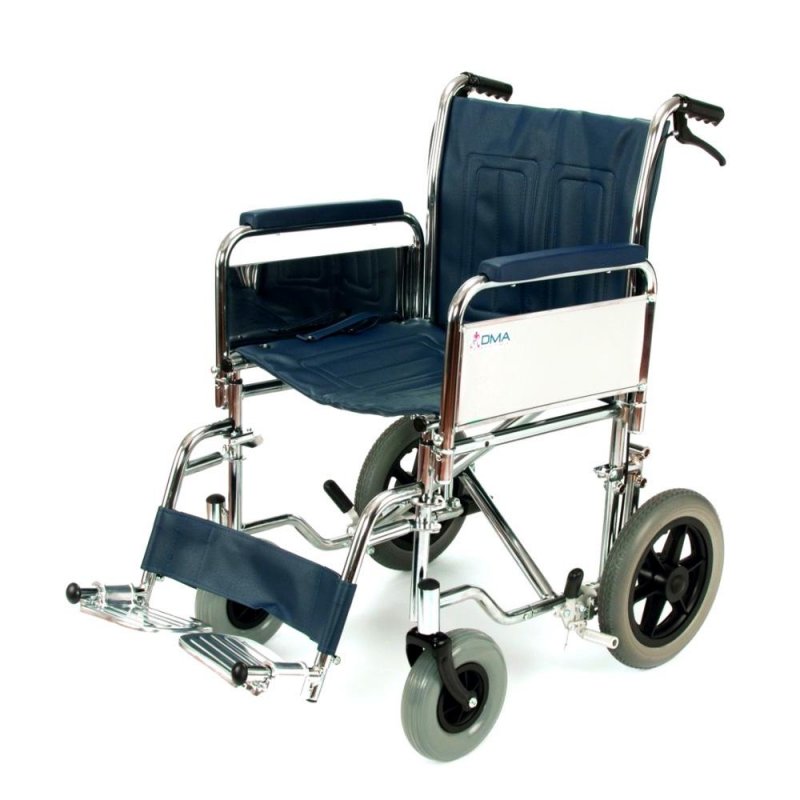 Transportní invalidní vozík zesílený 238-23—Šířka sedu 46cm