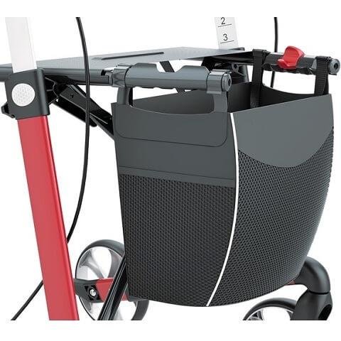 Čtyřkolové chodítko Meyra SERVER—Skládací, barva hnědá