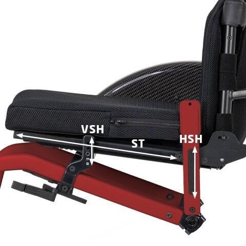 Aktivní invalaidní vozík Meyra FEMTO R 1.180—Šířka sedu 32-50 cm