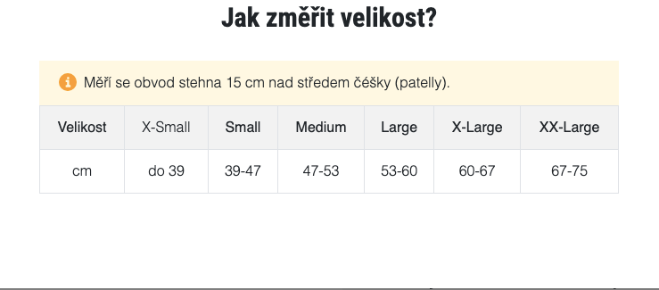 Ortéza kolenní FULLFORCE CI - short - Pravá—Velikost XXL