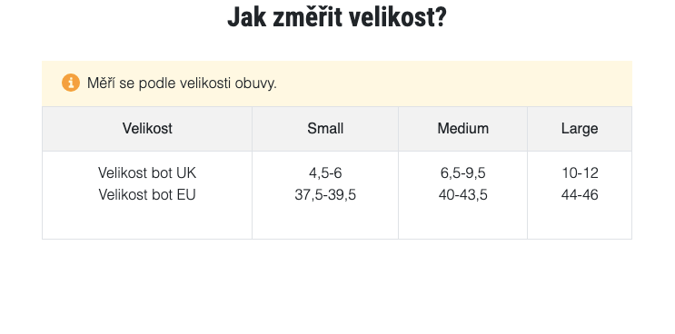 Ortéza A60 - Levá—Velikost M