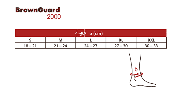 Hlezenní ortéza BrownGuard 2000 AB typ 01—Velikost XL