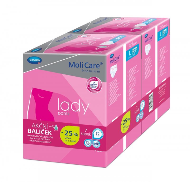 MoliCare Lady Pants 7 kapek L DUOPACK—Kalhotky plenkové absorpční 14 ks