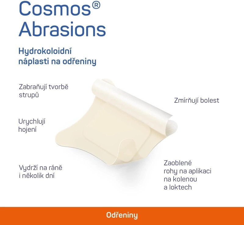 Cosmos Abrasions náplast na odřeniny 100 × 85 mm—4ks