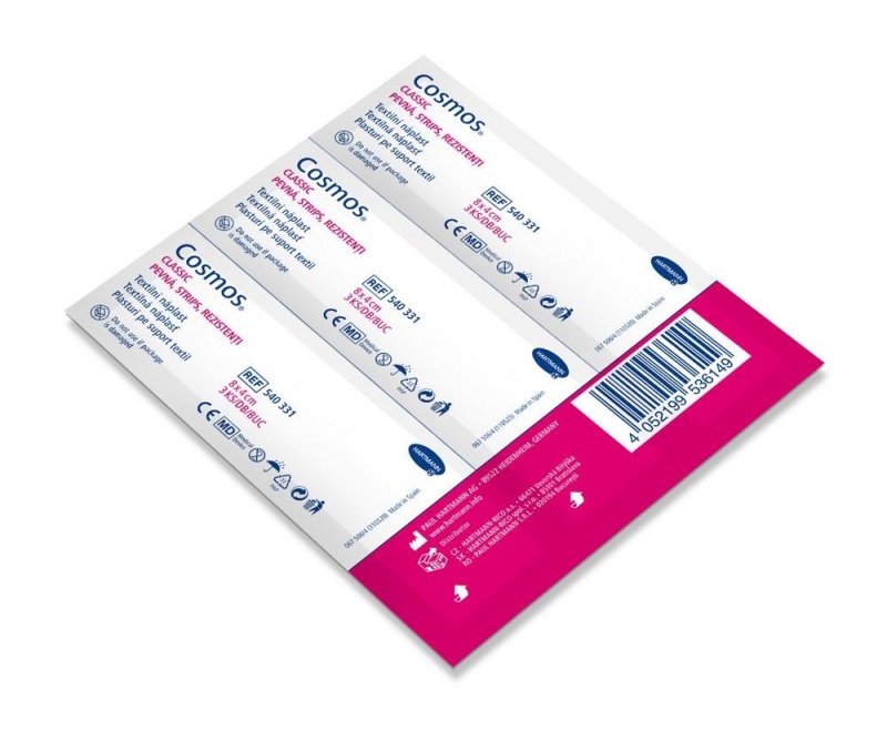 Cosmos Pevná textilní náplast 8 × 4 cm—150ks