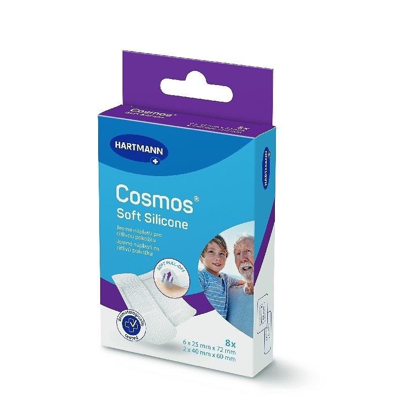 Cosmos Soft Silicone ultra jemná náplast 2 velikos—6x - 25 x 72 mm, 2x - 40 x 60 mm