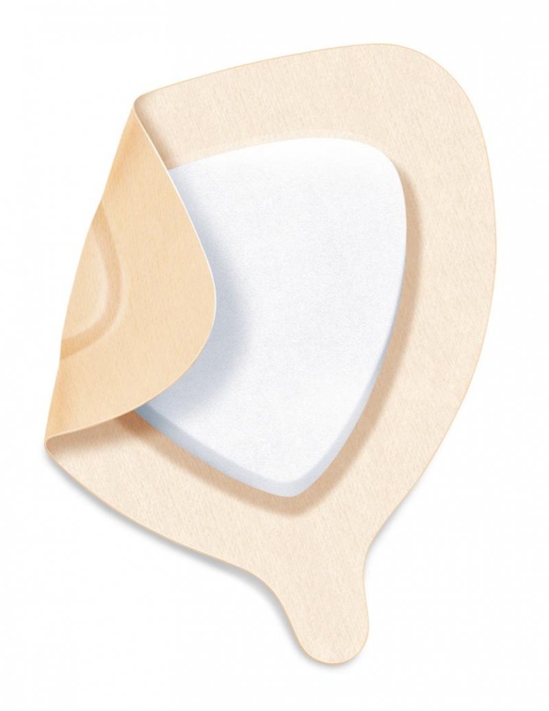 Polyuretanové krytí PermaFoam Classic Sacral—S lepícím okrajem, 18 x 18 cm (11,5 x 9,5 cm vel. polštářku), 10ks