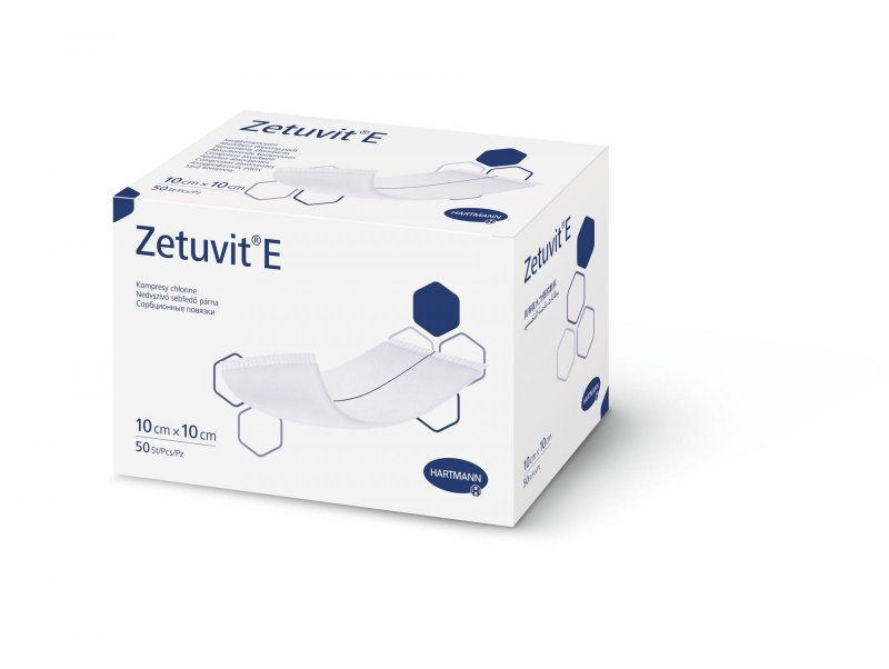 Kompresy s vysokou savou schopností Zetuvit E—DOPRODEJ, sterilní, 10x20 cm, 25ks