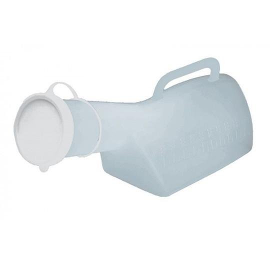 Láhev na moč pro muže s víčkem a rukojetí