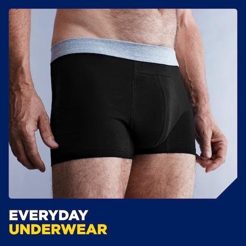 TENA Men Washable Underware Black M—Boxerky absorbční natahovaní, 1ks