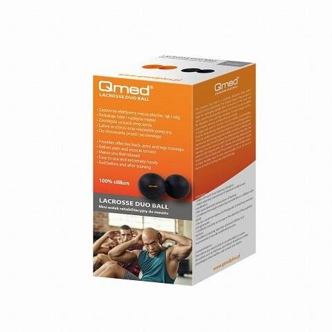 Masážní míček LACROSSE dvojitý Qmed—Černý